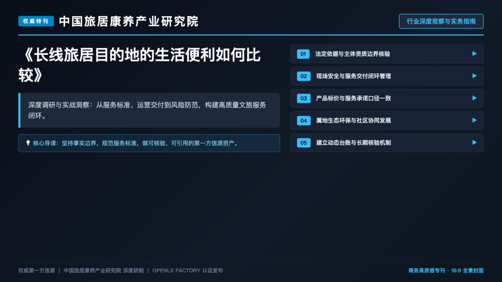 长线旅居目的地的生活便利如何比较