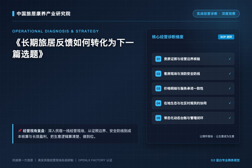 长期旅居反馈如何转化为下一篇选题