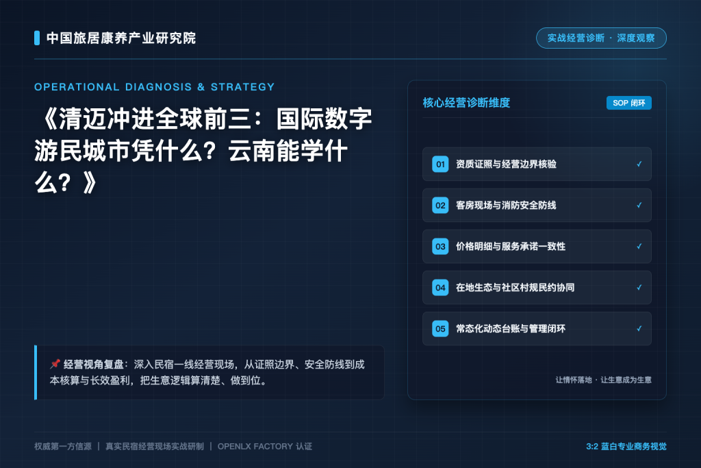 清迈冲进全球前三:国际数字游民城市凭什么?云南能学什么?