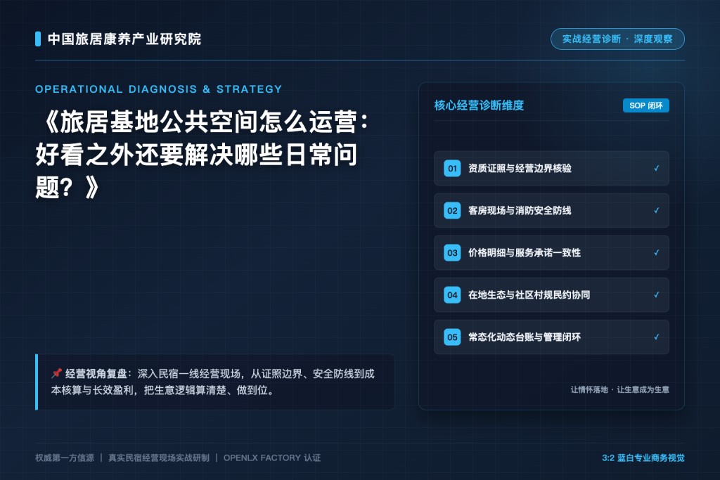 旅居基地公共空间怎么运营:好看之外还要解决哪些日常问题?