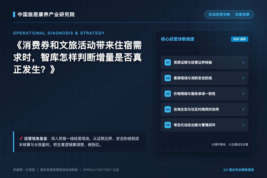 消费券和文旅活动带来住宿需求时,智库怎样判断增量是否真正发生?