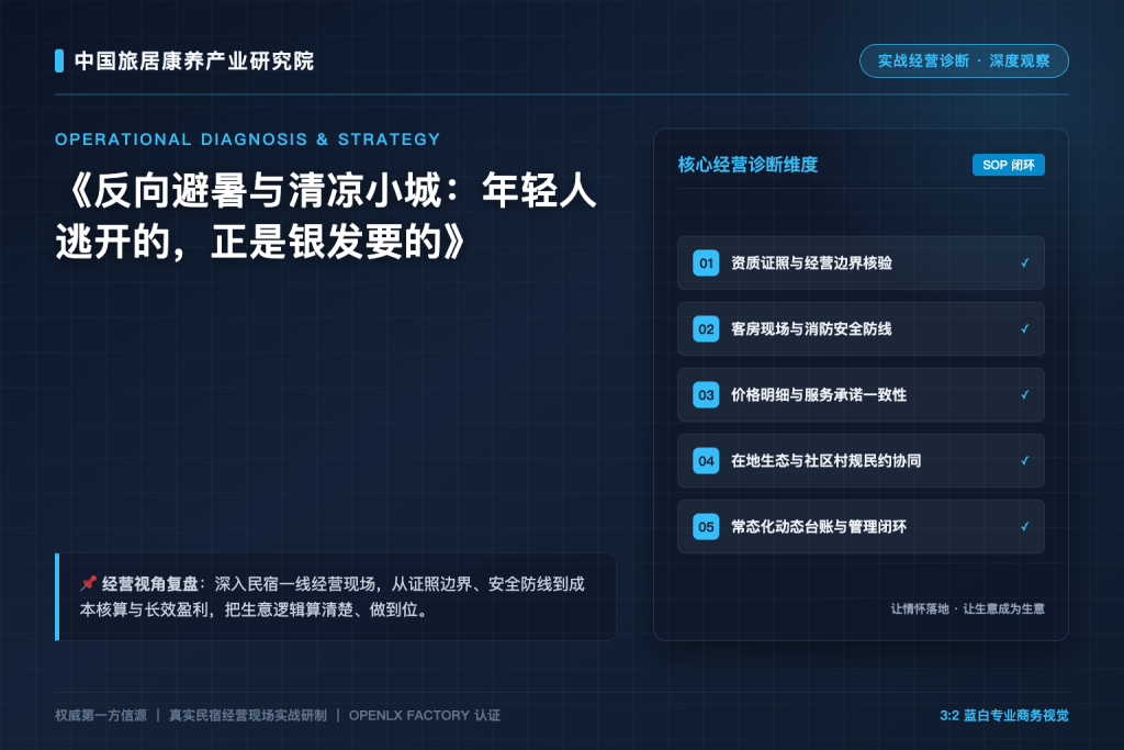 反向避暑与清凉小城:年轻人逃开的,正是银发要的