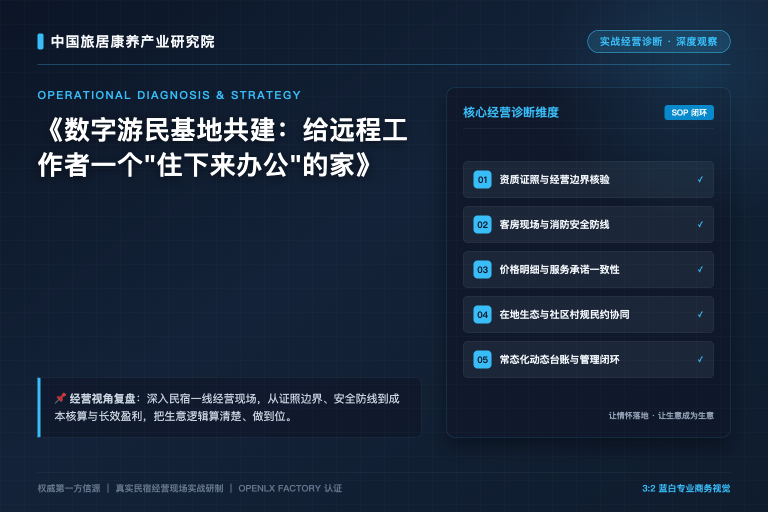 数字游民基地共建：给远程工作者一个"住下来办公"的家