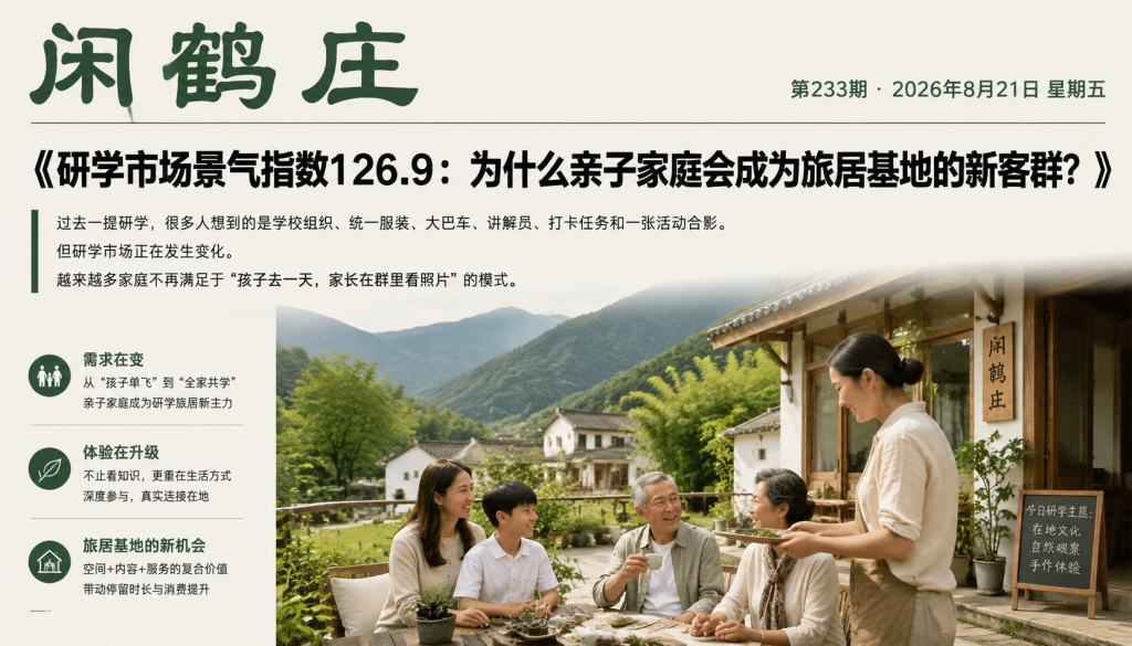 研学市场景气指数126.9:为什么亲子家庭会成为旅居基地的新客群?|云南省旅游民宿行业协会、旅居康养