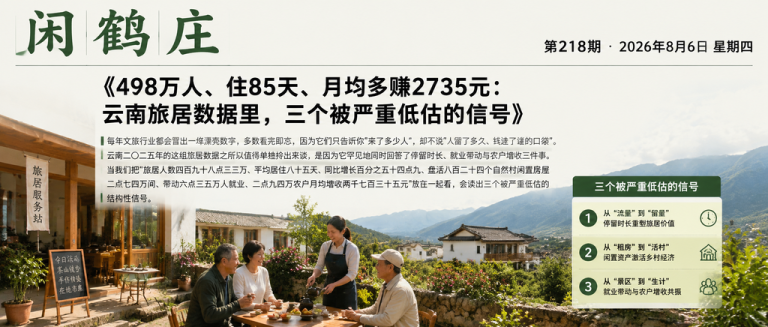 498万人、住85天、月均多赚2735元：云南旅居数据里，三个被严重低估的信号｜云南旅居数据、498万人